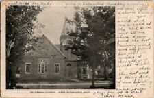 1907. WEST ALEXANDRIA, OHIO. REFORMED CHURCH. POSTCARD 1A21 picture