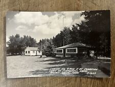 Cabins 4 & 5 Campfire Lodge, Pequot Lakes, MN Antique Real Photo Postcard RPPC picture