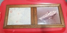USS INDEPENDENCE (CV-62) 24 X 10 Framed Pics W/Med Cruise Chart-1970-FREE SHIP picture