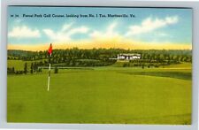 Martinsville VA-Virginia Forest Park Golf Course  Vintage Souvenir Postcard picture