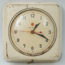 Vintage Wall Clock 1940's General Electric 2H08 Cream Antique Finish USA picture