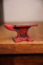 Vintage Small Cast Iron Anvil Gunsmith Jeweler Blacksmith machinist tool red picture