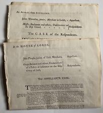 Old Documents, Gibraltar, John Thomson, Leith Merchant. House of Lords. 1782. picture