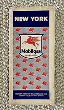 Vintage MOBILGAS Socony-Vacuum Gas & Oil Folding Road Map – NEW YORK 1942 picture