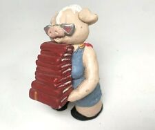 Ceramic Grandma Pig Holding Books Figurine - I Own a Bookmark - Number 51/15,000 picture
