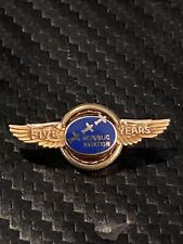 VTG Republic Aviation 10 Year Employee Service Pin 10k Yellow Gold Blue Enamel picture