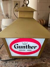 RARE VINTAGE WORKING COLLECTIBLE Gunther Beer Lighted Hanging Sign  QUICK SHIP picture
