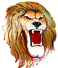 Vintage KRAFT Candy Advertising Circus LION Wonderflex Figural Foil Poster Sign picture
