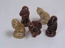 5 WADE Ceramic CIRCUS ANIMALS. Tiger, Lion, 2 Different Monkeys, Bear. All exc picture