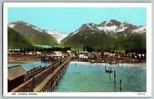 Valdez, Alaska - Panorama Harbor View - Vintage Postcard - Unposted picture
