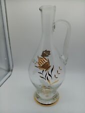 Vintage Romanian Decanter With Gold Accents picture