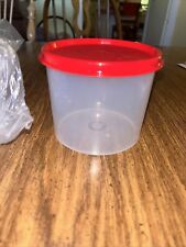Tupperware Container 4623B-2 With Red Lid 5227-a. 2 Containers With lids 2 Cups picture