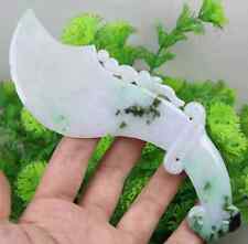 Certified Natural Green（Grade A）jade jadeite Knife type statue 16973h picture