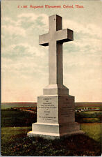 Vtg 1910s Huguenot Monument Oxford Massachusetts MA Unused Postcard picture