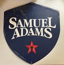 18” x 16.5” Samuel Sam Adams Boston Lager Metal Beer Bar Tin Sign Breweriana picture