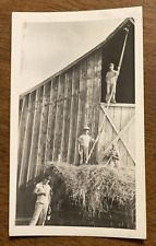 1930s Men Farmers Working Hay Wagon Drinking Booze Country Original Photo P11p14 picture