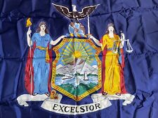 Large Antique New York State flag Excelsior NYC Rare 4 X 6 Salvage picture
