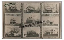 RPPC Multiview Composite 9 Houses PINE ISLAND MN Minnesota Real Photo Postcard picture