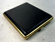 Vintage Genuine Leather and Gold-Toned Cigarette Case picture