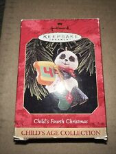 Vintage 1997 Hallmark Keepsake Christmas Ornament Child's 4th Christmas Panda picture