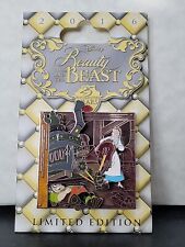 Disneyland Slider Pin, Beauty & the Beast 25th Anniv LE 2016 picture