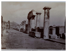 Italy, Pompeii, View of the Temple of Jupiter, Vintage Print, circa 1895 Print Came picture