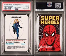 1977 MARVEL SUPERHEROES INVISIBLE GIRL TOP TRUMPS CARD GAME PSA 9 MINT POP 2 picture
