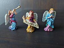 1990s Set Of 3 Angels Department 56 Little Town Of Bethlehem Christmas Ornaments picture