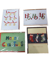 4 Vintage Unused BURGOYNE 3D Christmas Cards/Envelopes individually sealed #3 picture