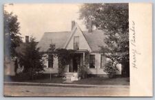 eStampsNet - RPPC North Thetford VT Harry Barber House Lady on Porch Postcard  picture