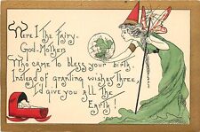 HBG Postcard Fairy God-Mother instead of 3 Wishes, Gives Baby All the Earth picture
