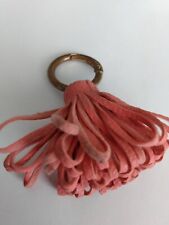 Chunky Coral Shade Fringed Tassel Keyring picture