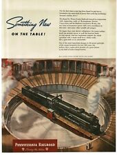 1945 Pennsylvania Railroad PRR Roundhouse Turntable S2 Steam Locomotive Print Ad picture