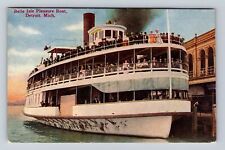 Detroit MI-Michigan, Belle Isle Pleasure Boat, Antique, Vintage Postcard picture