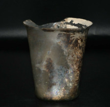 Old Ancient Roman Glass Cup with Iridescent Rainbow Patina Circa 1st Century AD picture