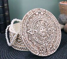Round Mesoamerican Maya Aztec Jewelry Box Figurine 5