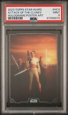 2023 TOPPS STAR WARS HOLOGRAMS POSTER ART HC4 ATTACK OF THE CLONES PADME PSA 9 picture