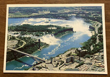 Vintage Niagara Falls Rainbow Bridge New York USA & Ontario Canada Postcard P9f7 picture