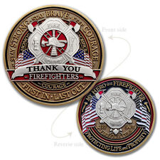 Fire Fighter Appreciation Challenge Coin · FireFighter Thank You Coin picture