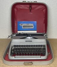 1960’s Facit TP1 Typewriter w/ Portable Case & Manual -  Vintage Made In Sweden picture