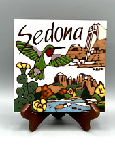 Vintage Earthtones Tile Trivet of Sedona Arizona Colorful picture