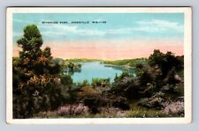 Janesville WI-Wisconsin, Riverside Park, Antique, Vintage c1938 Postcard picture