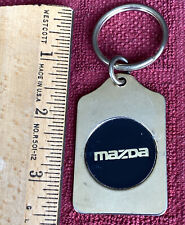 Vintage 90's MAZDA Brass Medallion Metal Key Chain Black & Gold tone - NICE  picture