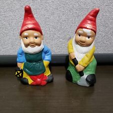 Vtg Set of 2  Gnome Elf Figurine 7,5