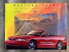 1994 Indianapolis 500 Ford Mustang Cobra Convertible Pace Car Poster picture