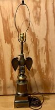 VTG BRASS/BRONZ - FEDERAL AMERICAN EAGLE TABLE LAMP. EARLY AMERICAN 2 Available picture