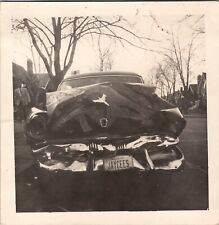 Vtg Found B&W Photo 1955 Car Wreck Accident Damage Vehicle Crash St Louis picture