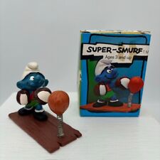 Smurfs 40508 Boxer Super Smurf w/ Punching Bag Vtg Schleich Figure Boxing w/ Box picture