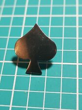 Vintage Spade Card Suit Silver Tone Lapel Pin Hat Pin Tie Tack picture