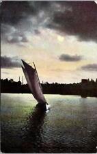 1911, Sailboat on Round Lake, CHARLEVOIX, Michigan Postcard - Alton G. Cook picture